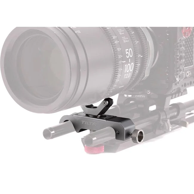 Tilta 15mm LS-T05 レンズサポートの装着状態とレンズ下の支持部