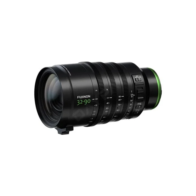 Fujifilm GF32-90mmT3.5 PZ OIS WR ズームレンズ本体の外観と操作部