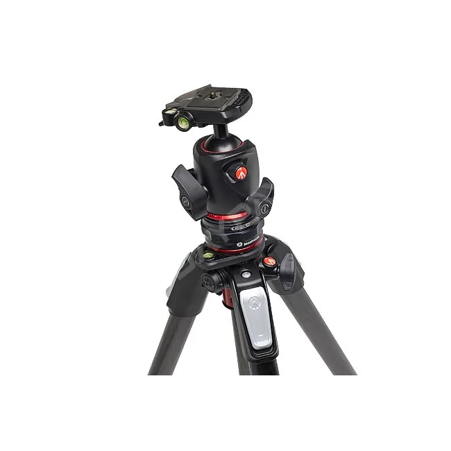 Manfrotto Photo Carbon Tripod 雲台および上部接続部の詳細