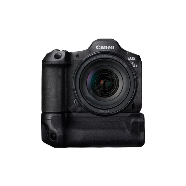 Canon BG-R20EP バッテリーグリップを装着したカメラの正面図