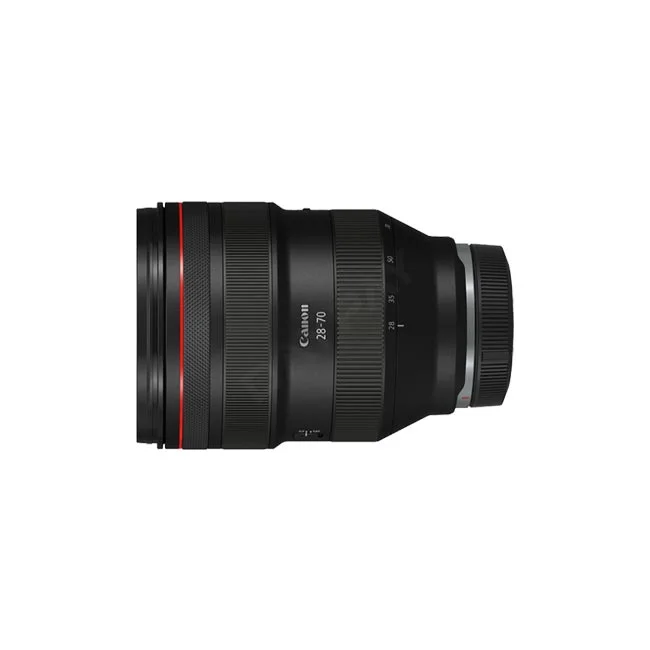 Canon RF28-70mm F2L USM レンズの側面と操作リング