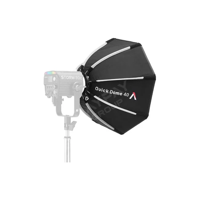 Aputure Quick Dome 40 ソフトボックスの装着状態