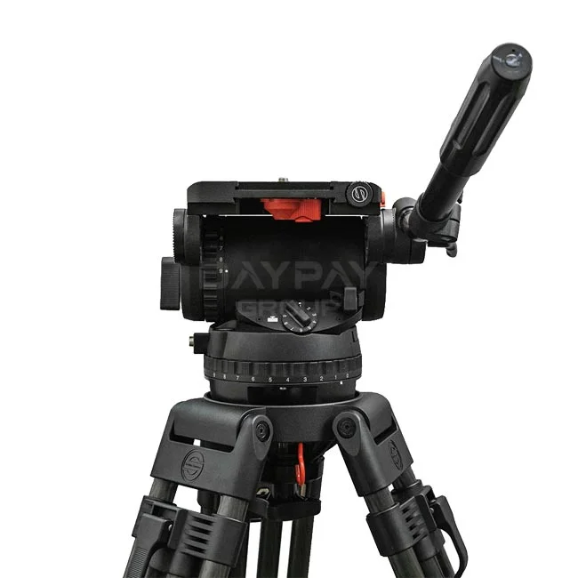Sachtler Studio 9+9 150φ Fluid Head 操作部とパン棒