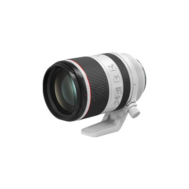 Canon RF70-200mm F2.8 L IS USM の側面スイッチと三脚座