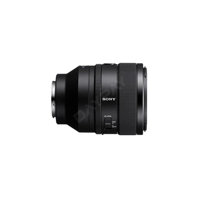 Sony FE 50mm F1.2 GM レンズの側面を撮影した詳細画像。デイペイレンタル|DAYPAY RENTALのカメラレンタル・撮影機材レンタルでご利用いただける単焦点レンズの側面スイッチや鏡筒のデザインをご確認いただけます。