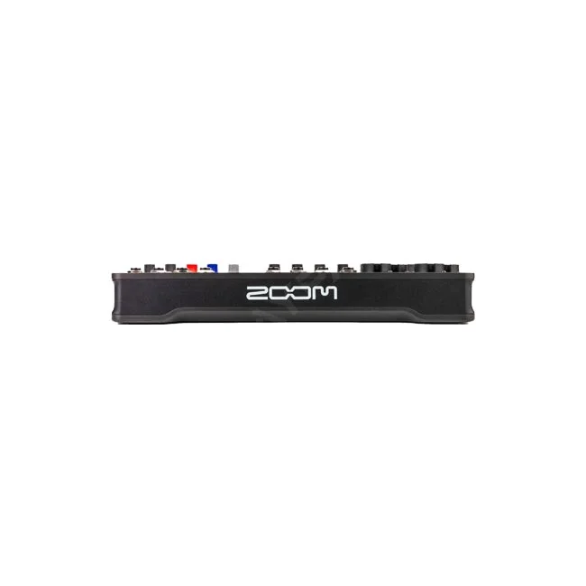 ZOOM LiveTrak L6 デジタルミキサーの側面ロゴと外観
