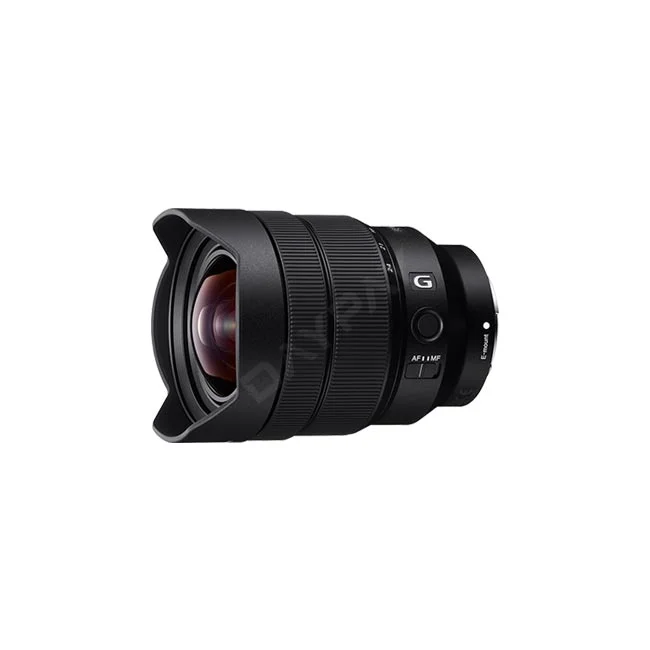 Sony FE 12-24mm F4 G レンズの側面とフォーカスホールドボタン・AF/MFスイッチ部分