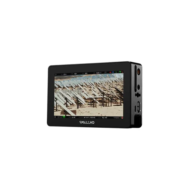 SmallHD CINE 5 モニターの正面ディスプレイ表示と外観