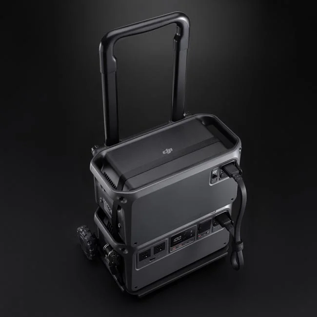 DJI Power Series Hand Truck ハンドルと搭載状態