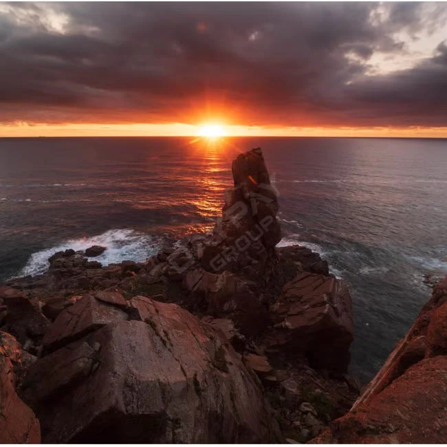 H&Y 100x150mm Center GNDフィルターを使用した海と岩場の夕景の作例写真