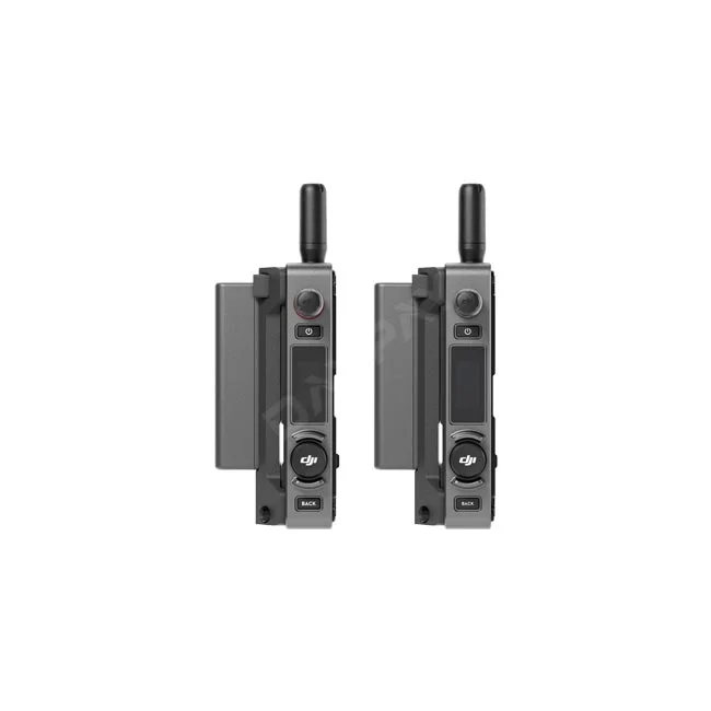 DJI Transmission TX/RXセットの側面操作部とディスプレイ