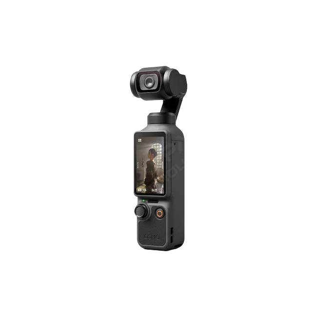 DJI Osmo Pocket 4 Standard Combo 本体正面とタッチディスプレイの操作部