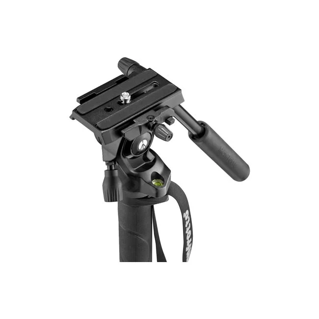 Manfrotto Element MII Video Monopod 雲部・パンハンドルと操作部のアップ