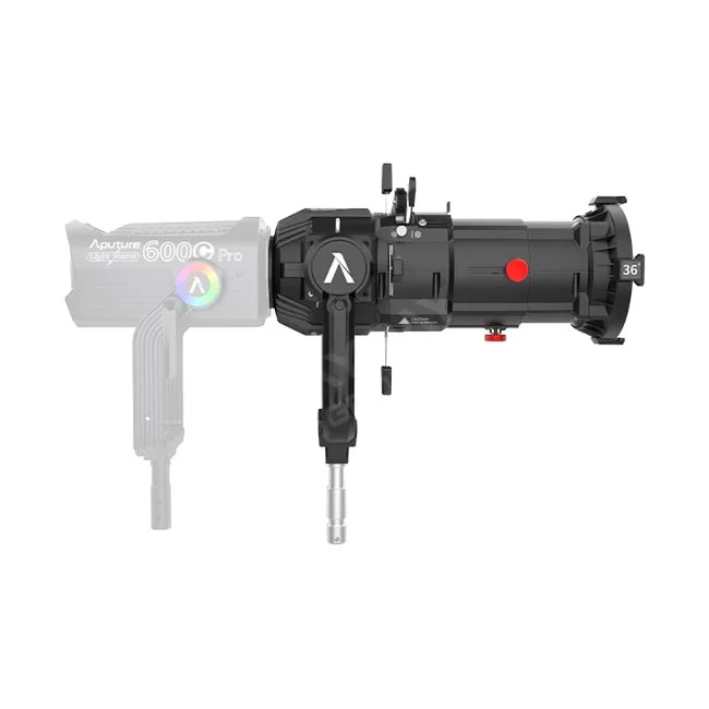 Aputure Spotlight Max 36° レンズキットの側面全体像とスタンドマウント部
