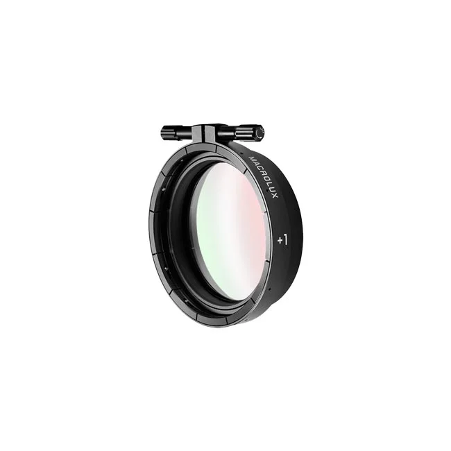 Leitz Cine Macrolux 114 Macro Diopter 本体とホルダー部の斜めからの外観