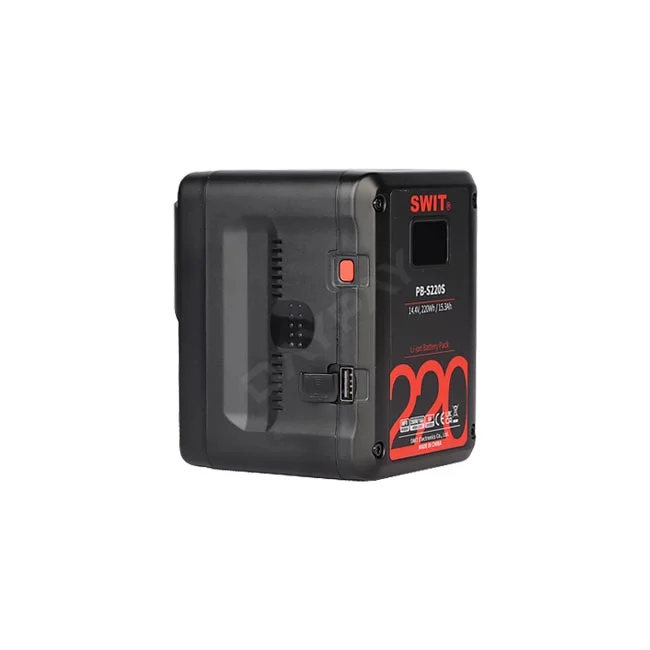 Swit PB-S220S バッテリーの側面端子と表示画面