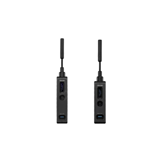Teradek Bolt 6 XT1500 本体正面とアンテナ、端子部