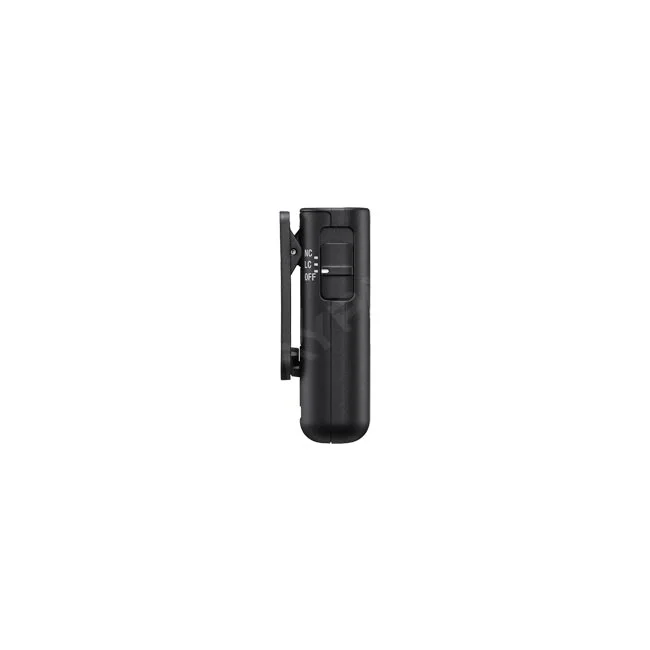 Sony ECM-W3 ワイヤレスピンマイクの側面操作部とクリップ