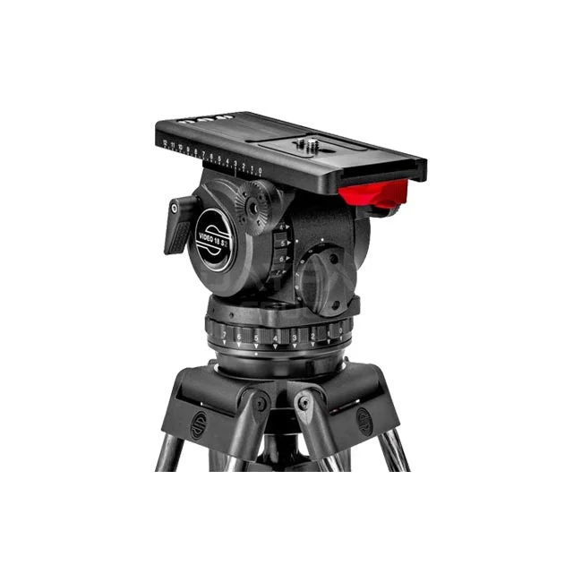 Sachtler Video20 S1 三脚ヘッドの側面操作部とプラットフォーム部分