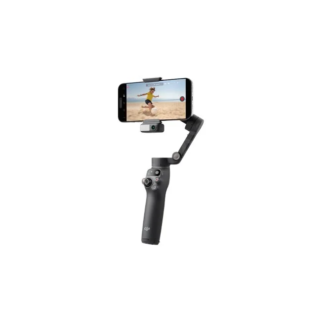 DJI Osmo Mobile 7P スマートフォン装着時の全体像と操作部