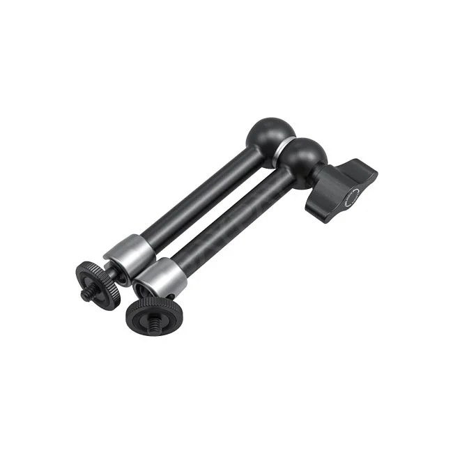 SmallRig 9.5インチ モニターアームの全体像・両端のネジ部と中央の固定用ノブ