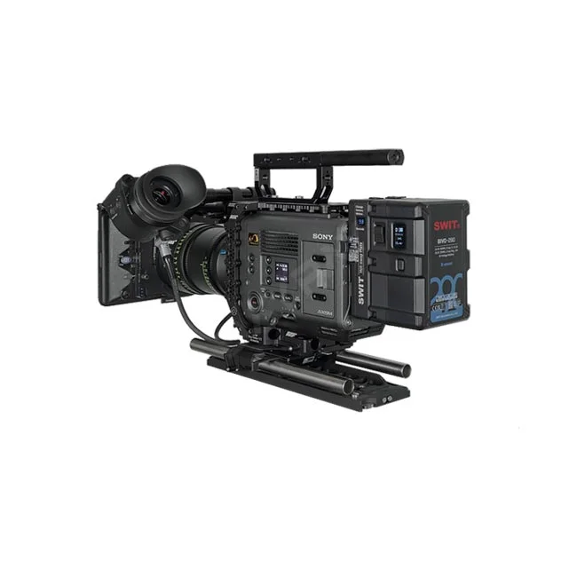 Sony VENICE 2 6K バッテリーおよびリグ装着状態の側面