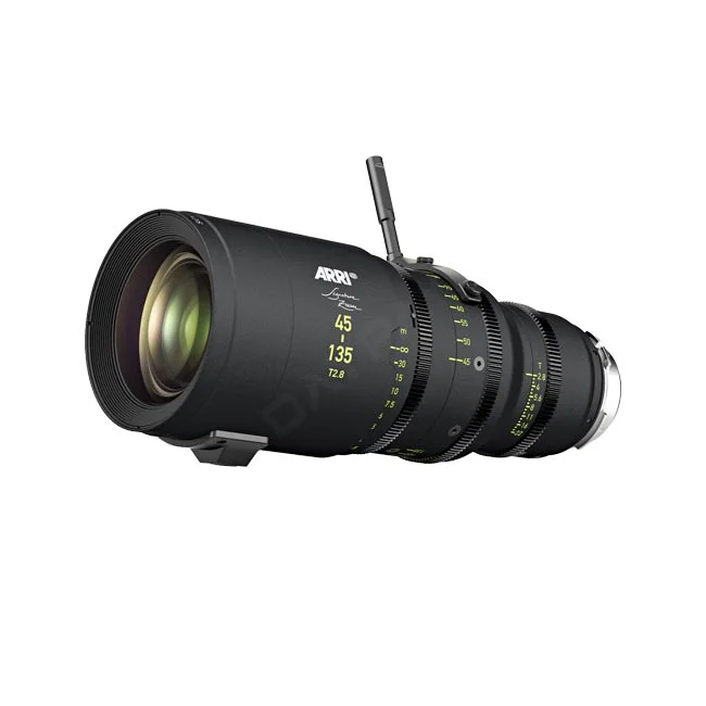 ARRI Signature Zoom 45-135mm T2.8 レンズ本体の全体像と鏡筒部の表示