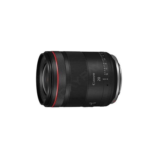 Canon RF20mm F1.4 L VCM 単焦点レンズの本体側面と操作部
