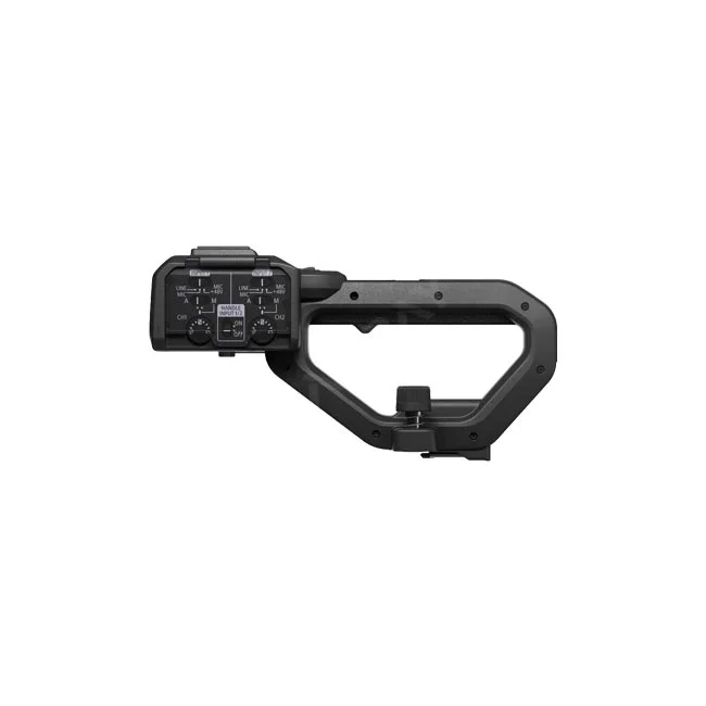 Canon EOS C50 付属ハンドルユニットのオーディオ端子および操作部周辺