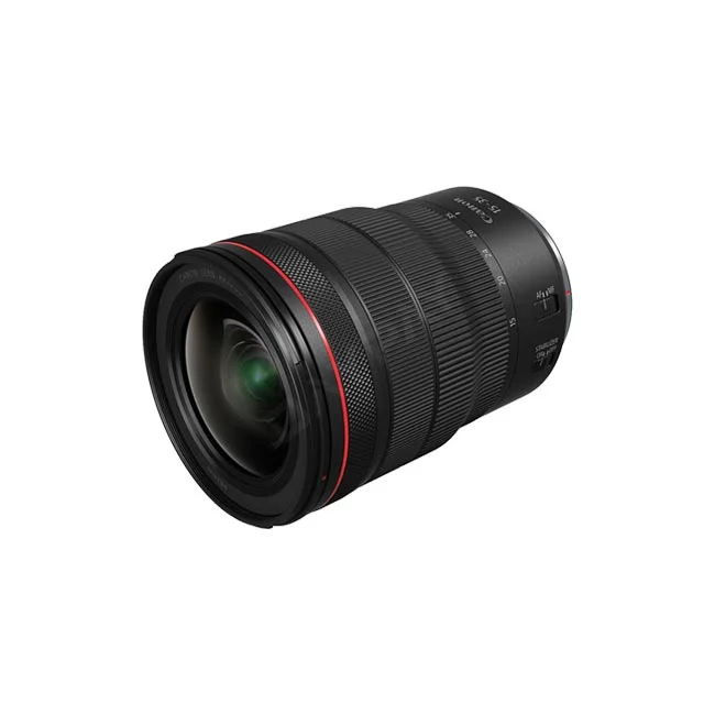 デイペイレンタル｜DAYPAY RENTALのカメラレンタルでご利用いただけるCanon RF15-35mm F2.8L IS USMズームレンズの斜め前方からの製品詳細画像