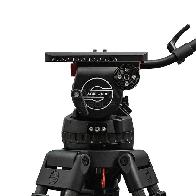Sachtler Studio 9+9 150φ Fluid Head サイドビューと操作部