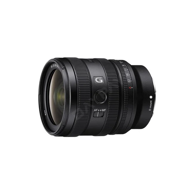Sony FE 24-50mm F2.8 ズームレンズの側面外観と操作部の様子