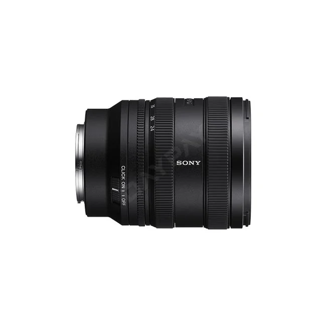 Sony FE 24-50mm F2.8 ズームレンズの側面（操作部・ピント・ズームリング）