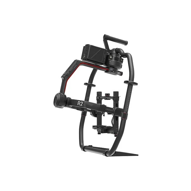 DJI Ronin 2 本体とカメラプレート、バッテリーが装着された状態の全体像