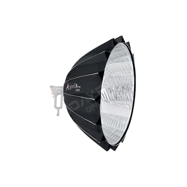 Aputure Light Dome 150 ソフトボックスの側面斜めからの全体像