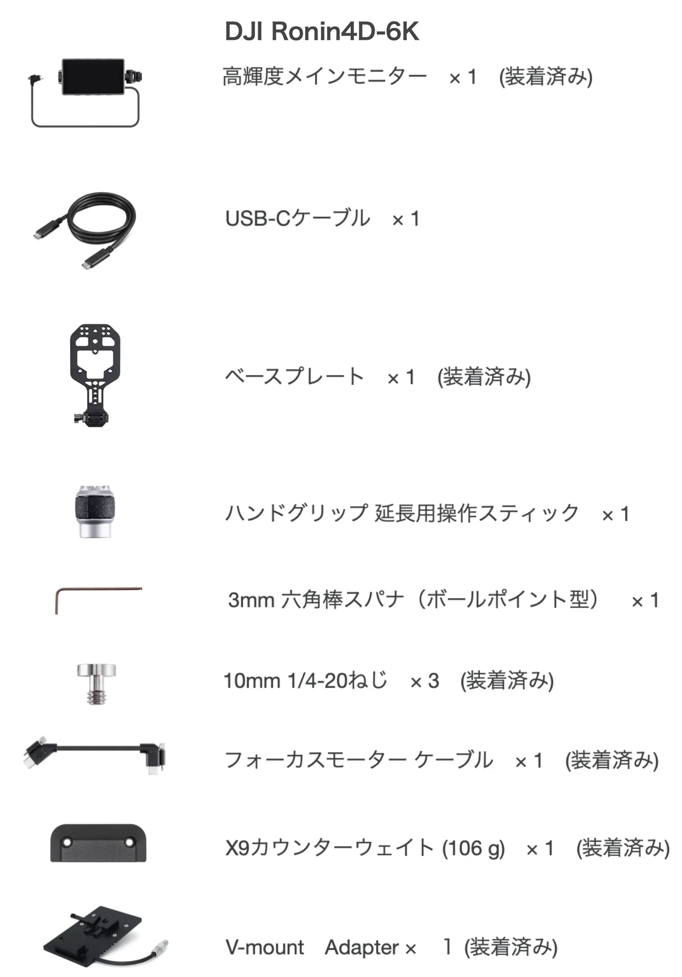 DJI Ronin 4D-6Kの仕様画像 2