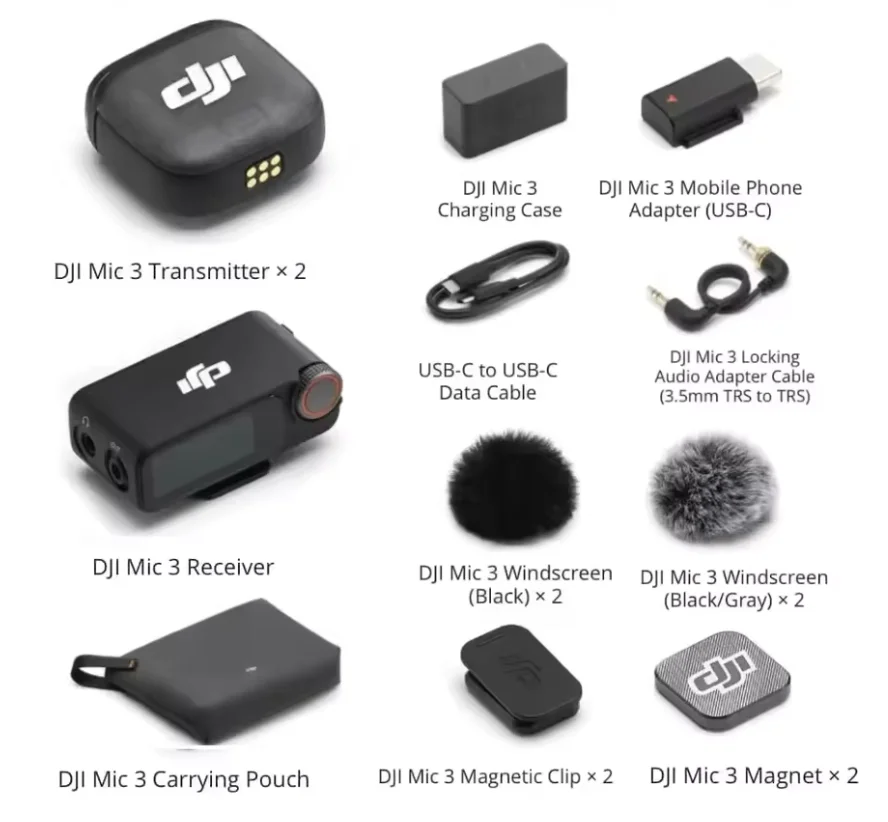 DJI Mic 3 ワイヤレスマイクの仕様画像 1