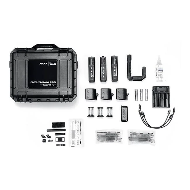 PMI Smoke Ninja Pro Trident Kitの同梱物と専用ケース一式