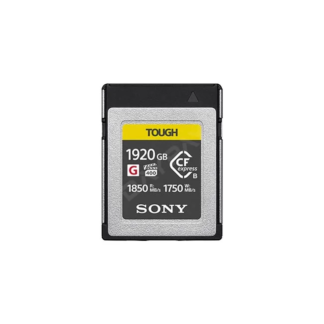 ソニー製CFexpress Type Bメモリーカード「Sony Tough CEB-G1920T 1920GB」の本体。撮影機材レンタルならデイペイレンタル｜DAYPAY RENTAL