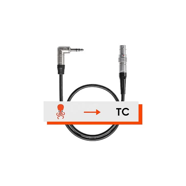 デイペイレンタル｜DAYPAY RENTALでレンタルできる撮影機材、Tentacle Sync Tentacle to 5-Pin LEMO Cableのケーブル本体と端子