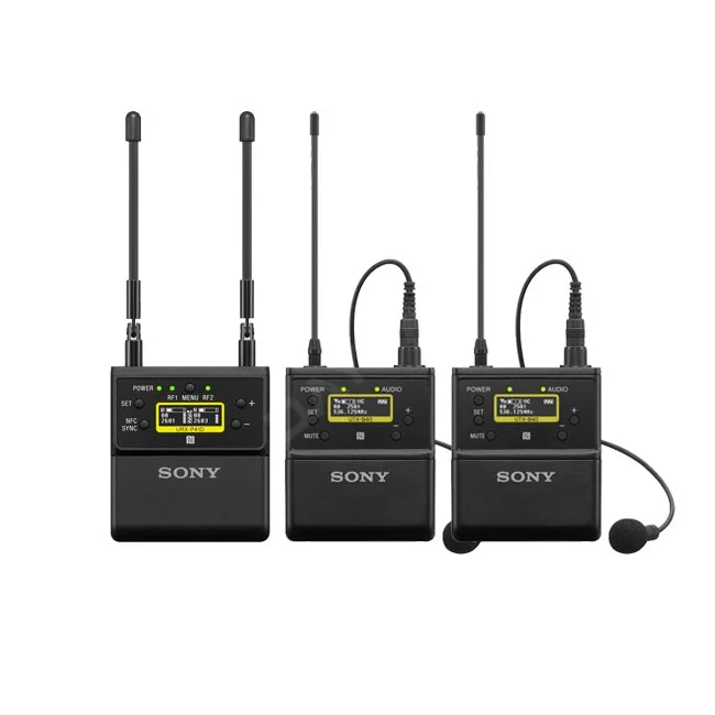 ソニー製ワイヤレスマイクパッケージ「URX-P41D + UTX-B40×2」の撮影機材レンタル。デイペイレンタル｜DAYPAY RENTALで提供する音声機材レンタル商品。