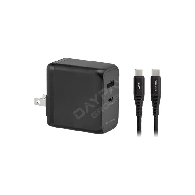 デイペイレンタル｜DAYPAY RENTALが提供するUSB-AC充電器 2ポート GaN PD 65Wと付属ケーブルの製品画像