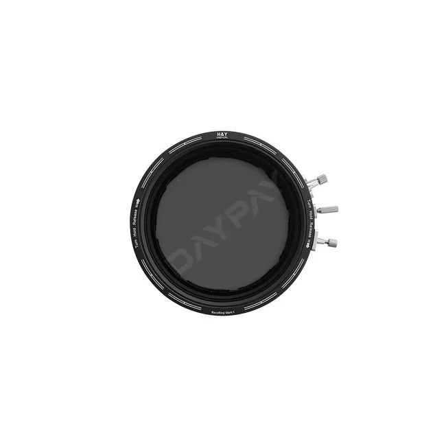 デイペイレンタル｜DAYPAY RENTALでレンタルできるH&Y (67-82mm)Revoring ND3-ND1000 CPLの製品画像。カメラレンタルや撮影機材レンタルでご利用いただける円形フィルター本体。