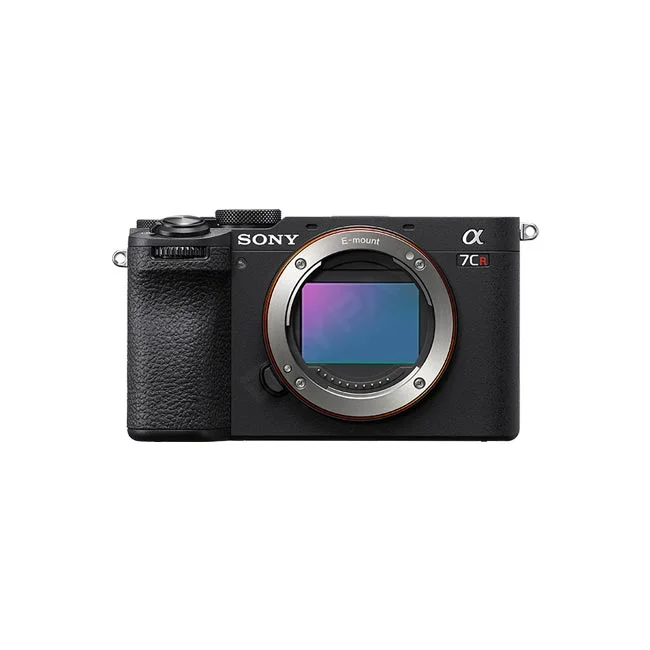 カメラレンタルならデイペイレンタル｜DAYPAY RENTAL。SONY α7CR（ILCE-7CR）のミラーレス一眼カメラ本体を正面から捉えた撮影機材レンタルの商品画像