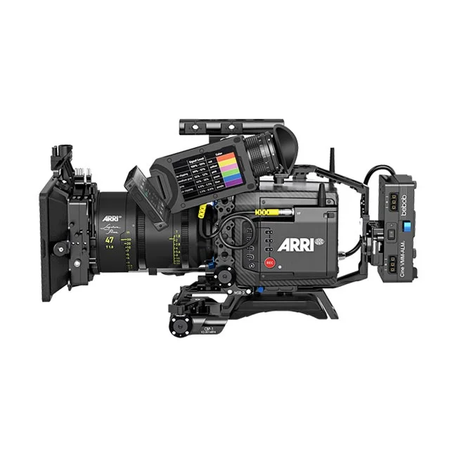 デイペイレンタル｜DAYPAY RENTALでレンタルできる撮影機材、ARRI Alexa Mini LFカメラの本体とビューファインダーの側面図