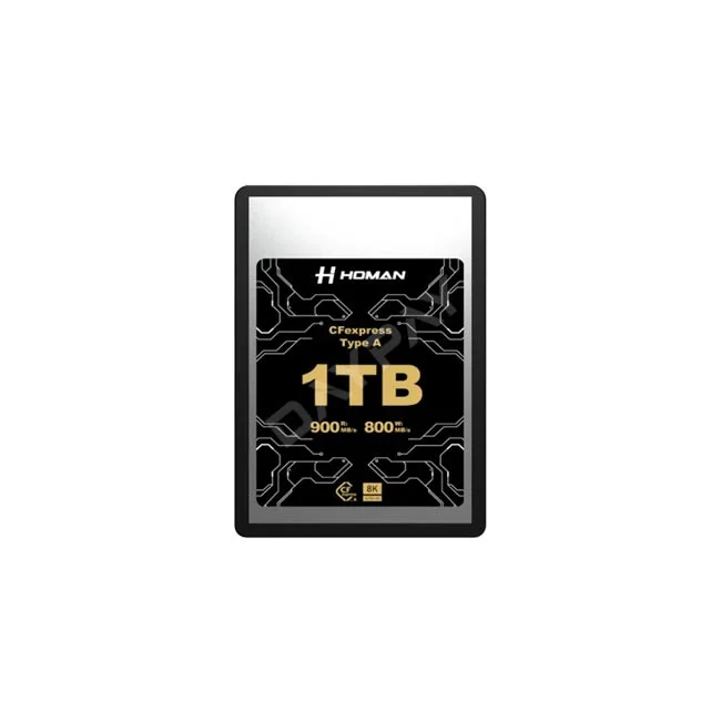 Homan CFexpress Card Type A - 1TBの製品画像。デイペイレンタル｜DAYPAY RENTALの撮影機材レンタルでご利用いただけるメモリーカードです。