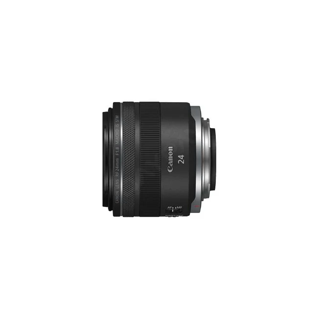 カメラレンタル・撮影機材レンタルのデイペイレンタル｜DAYPAY RENTALで取り扱うキヤノンの単焦点レンズ「Canon RF24mm F1.8 MACRO IS STM」の外観写真