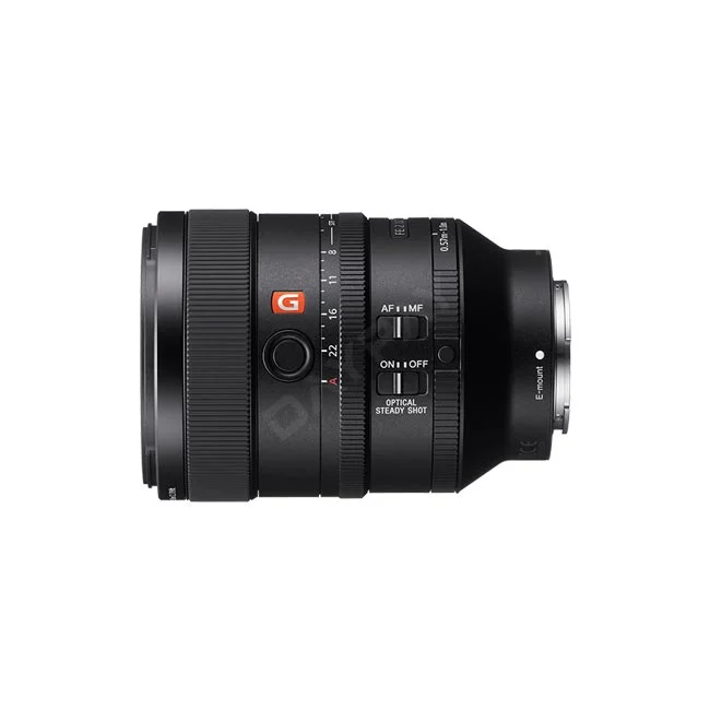 カメラレンタル・撮影機材レンタルのデイペイレンタル｜DAYPAY RENTALで取り扱うSony FE 100mm F2.8 STF GM OSSレンズの側面外観