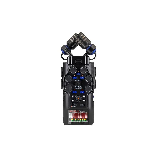 ZOOM H6 Studioハンディレコーダーの本体正面。撮影機材レンタルならデイペイレンタル｜DAYPAY RENTAL