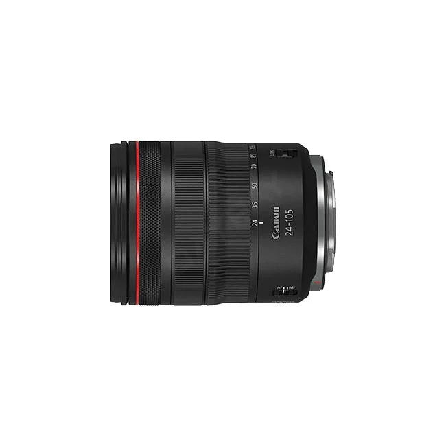 キヤノン Canon RF24-105mm F4L IS USMのレンズ本体。デイペイレンタル｜DAYPAY RENTALのカメラレンタル・撮影機材レンタルでご利用いただける標準ズームレンズです。